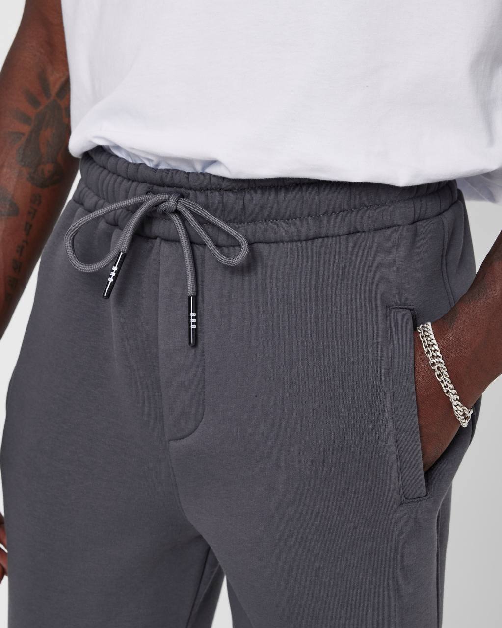 Men's Oversized Fleece-Lined Jogger Sweatpants Withinblack