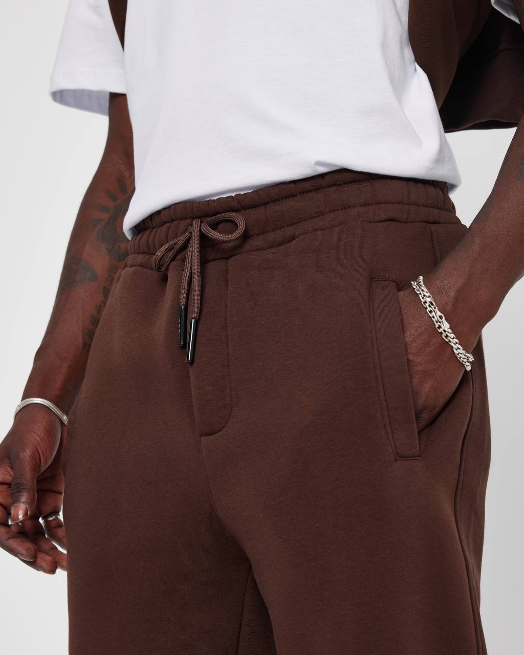 Men's Oversized Fleece-Lined Jogger Sweatpants Withinblack