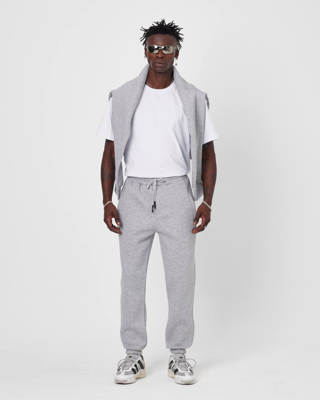 Men's Oversized Fleece-Lined Jogger Sweatpants Withinblack