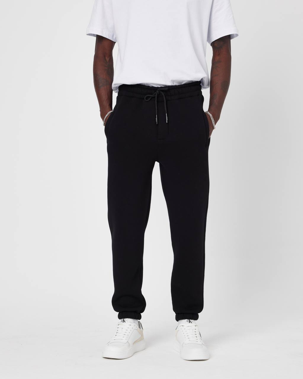 Men's Oversized Fleece-Lined Jogger Sweatpants Withinblack
