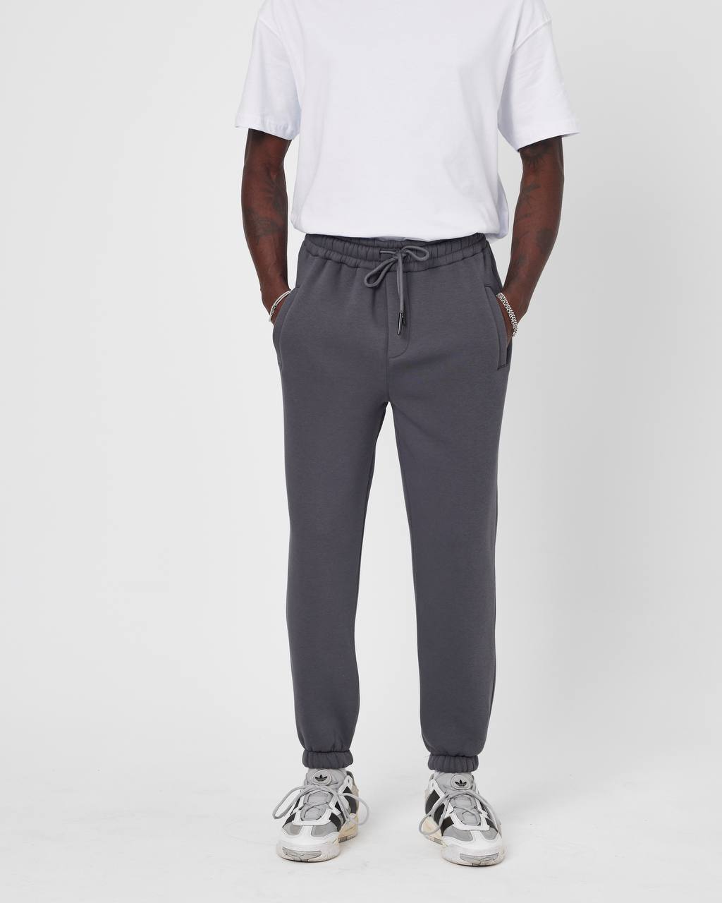 Men's Oversized Fleece-Lined Jogger Sweatpants Withinblack