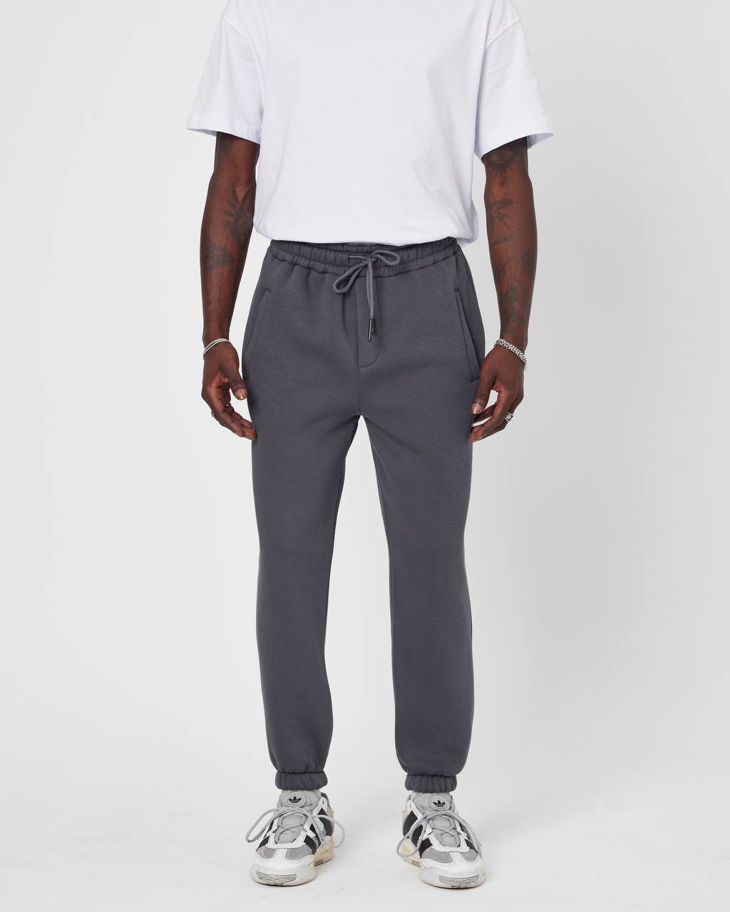 Men's Oversized Fleece-Lined Jogger Sweatpants Withinblack
