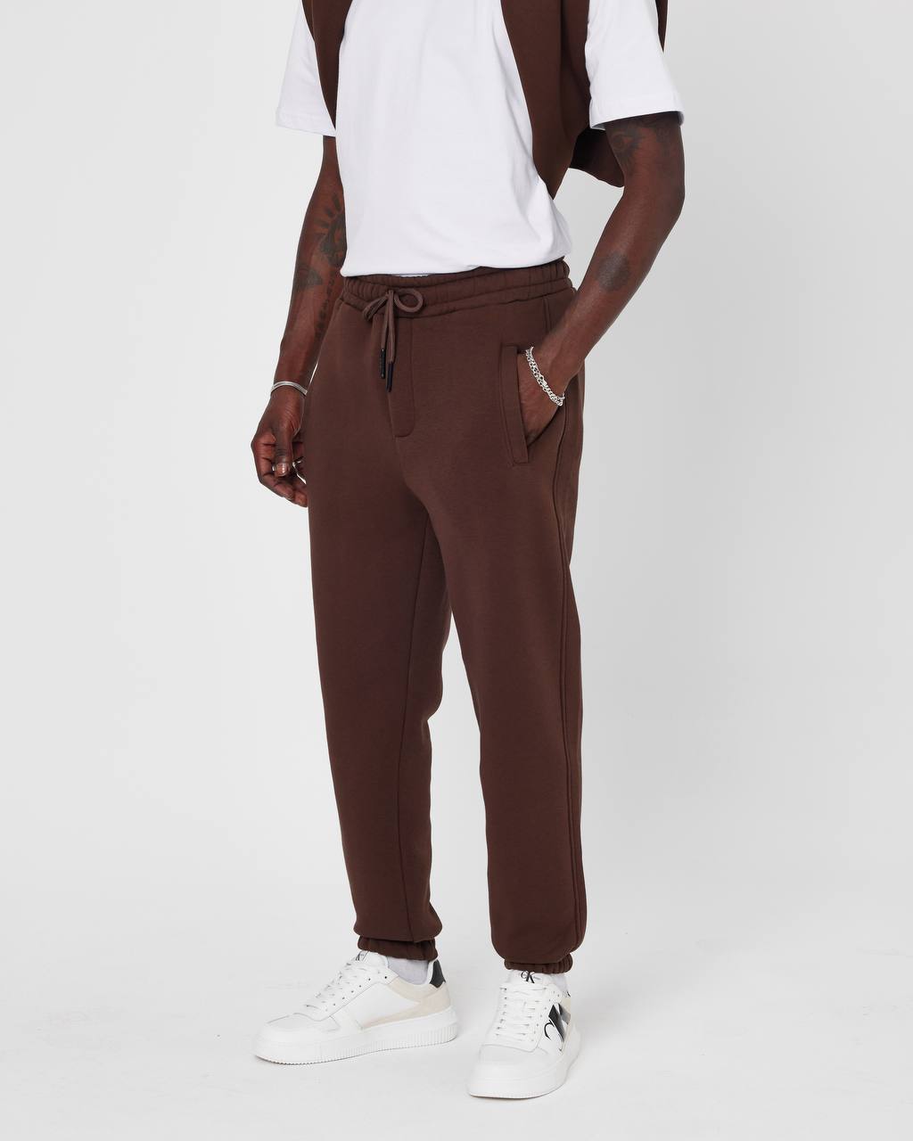 Men's Oversized Fleece-Lined Jogger Sweatpants Withinblack