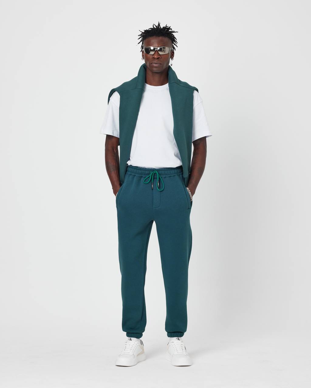 Men's Oversized Fleece-Lined Jogger Sweatpants Withinblack