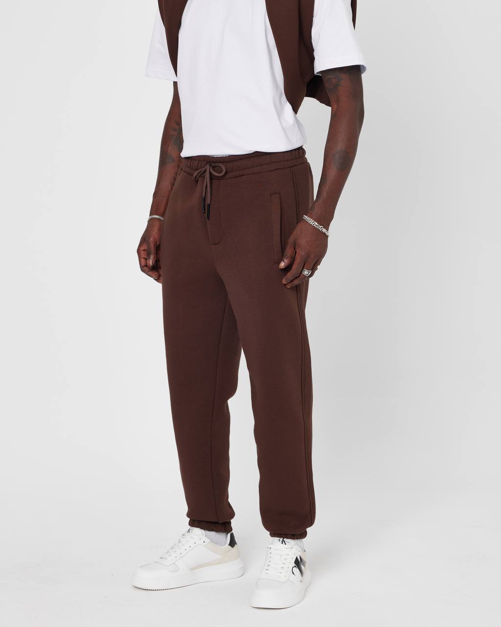 Men's Oversized Fleece-Lined Jogger Sweatpants Withinblack