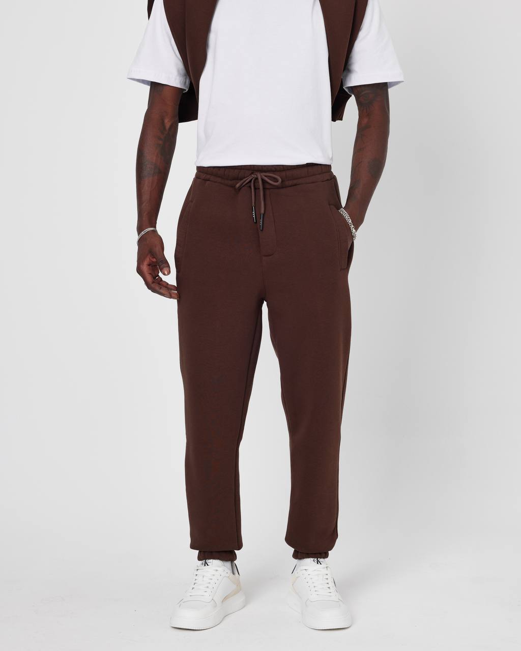 Men's Oversized Fleece-Lined Jogger Sweatpants Withinblack