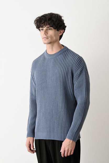 Modern Oversized Knit Sweater Withinblack