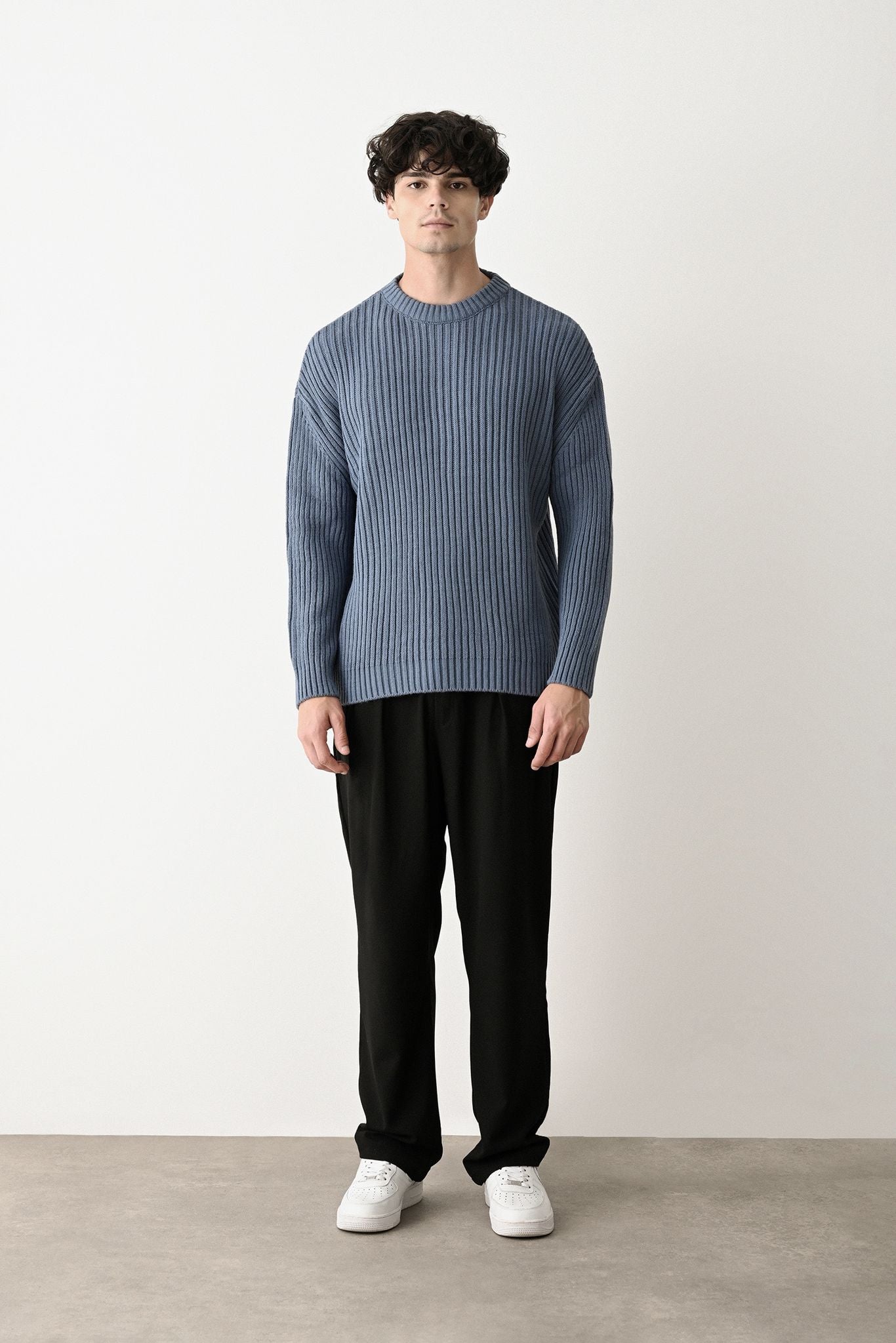 Modern Oversized Knit Sweater Withinblack