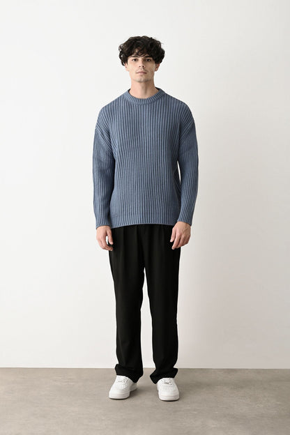 Modern Oversized Knit Sweater Withinblack