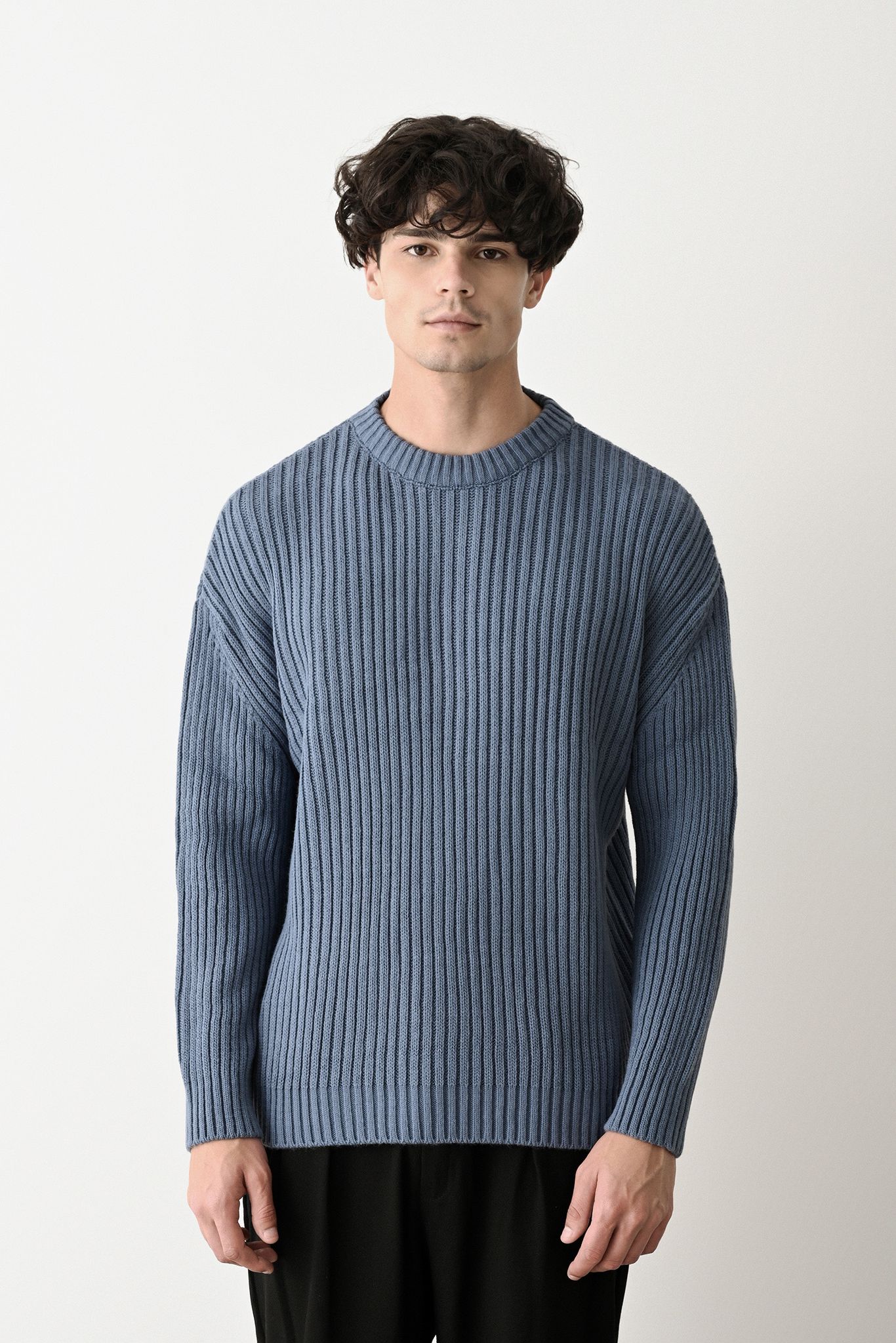 Modern Oversized Knit Sweater Withinblack