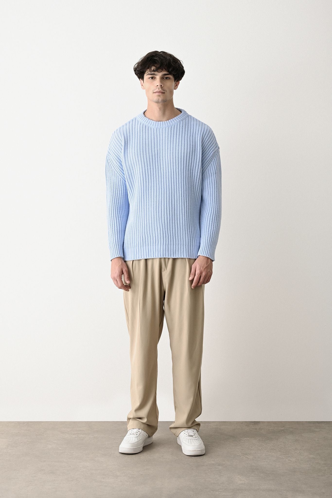 Modern Oversized Knit Sweater Withinblack