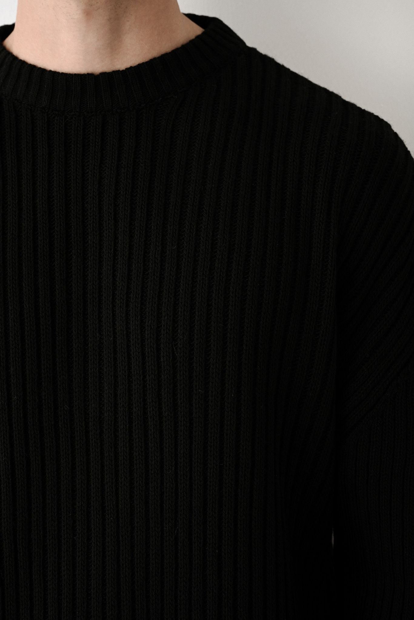 Modern Oversized Knit Sweater Withinblack