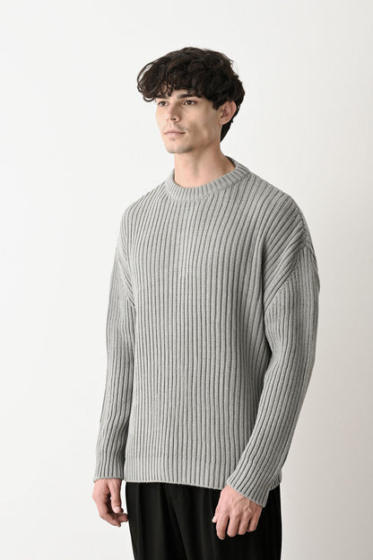 Modern Oversized Knit Sweater Withinblack