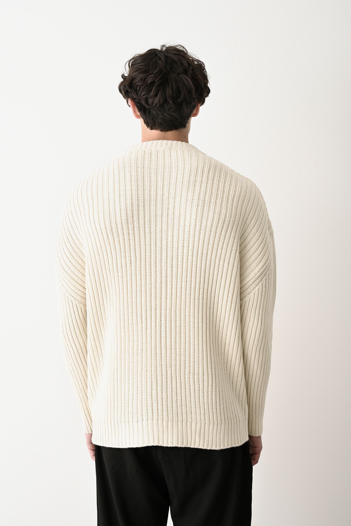 Modern Oversized Knit Sweater Withinblack