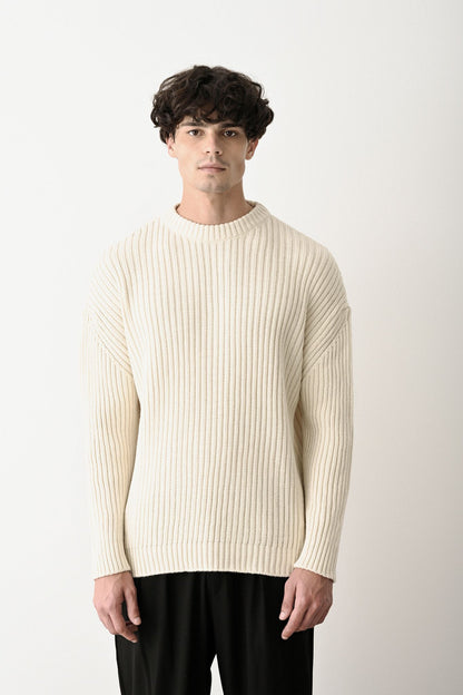 Modern Oversized Knit Sweater Withinblack