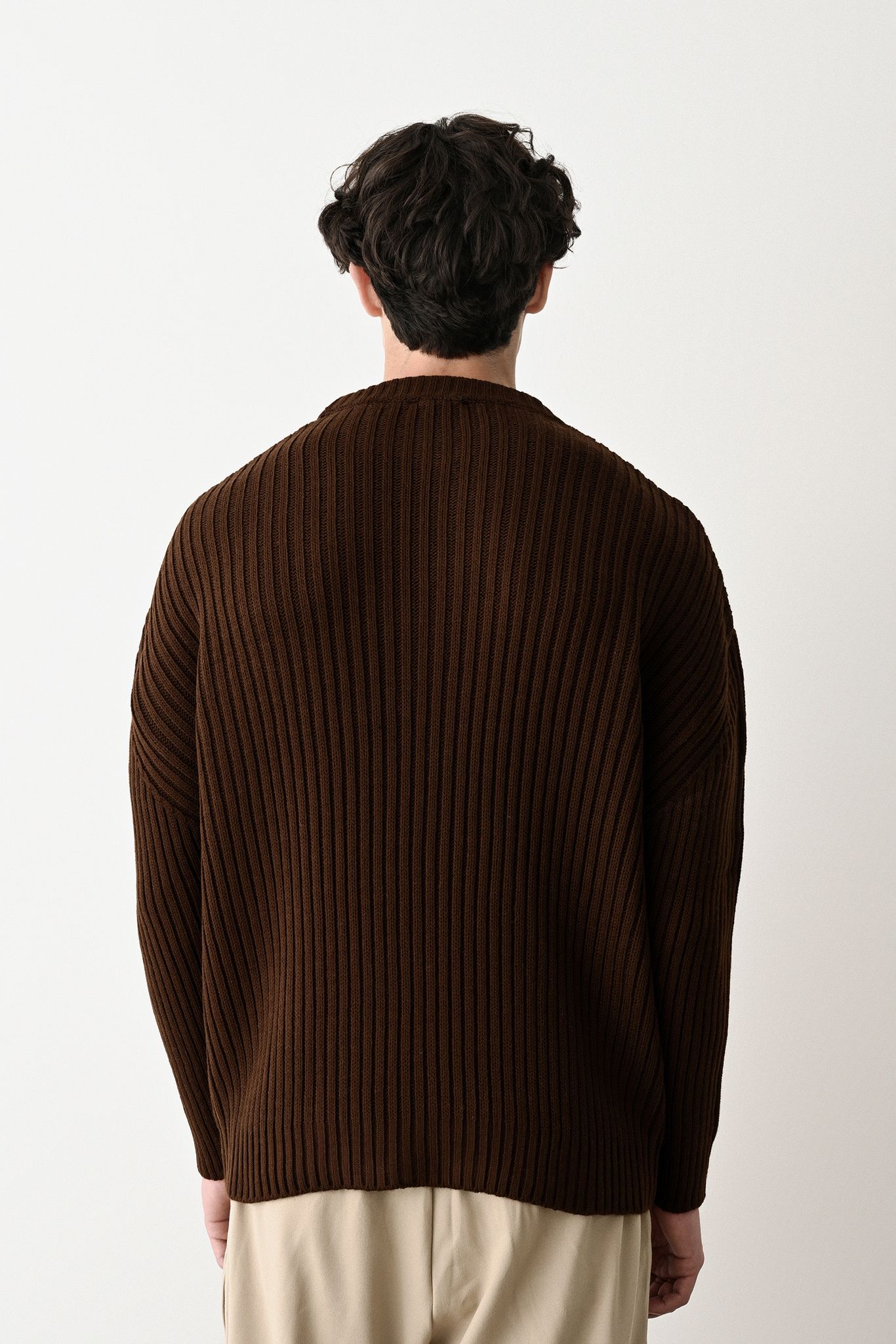 Modern Oversized Knit Sweater Withinblack