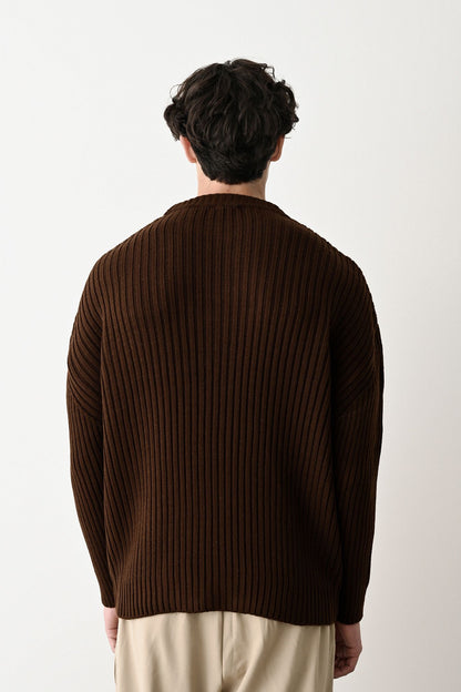 Modern Oversized Knit Sweater Withinblack
