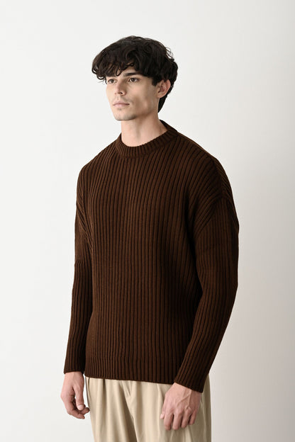Modern Oversized Knit Sweater Withinblack