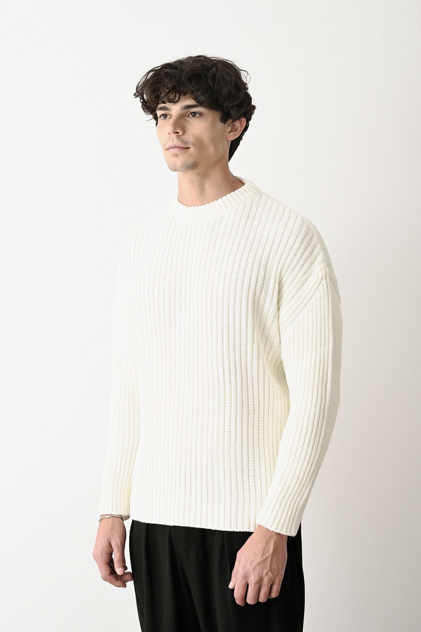 Modern Oversized Knit Sweater Withinblack