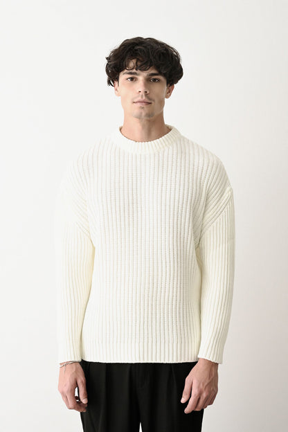 Modern Oversized Knit Sweater Withinblack