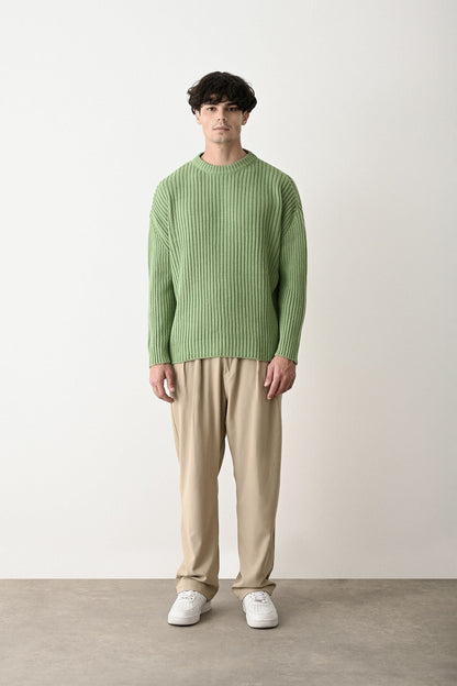 Modern Oversized Knit Sweater Withinblack