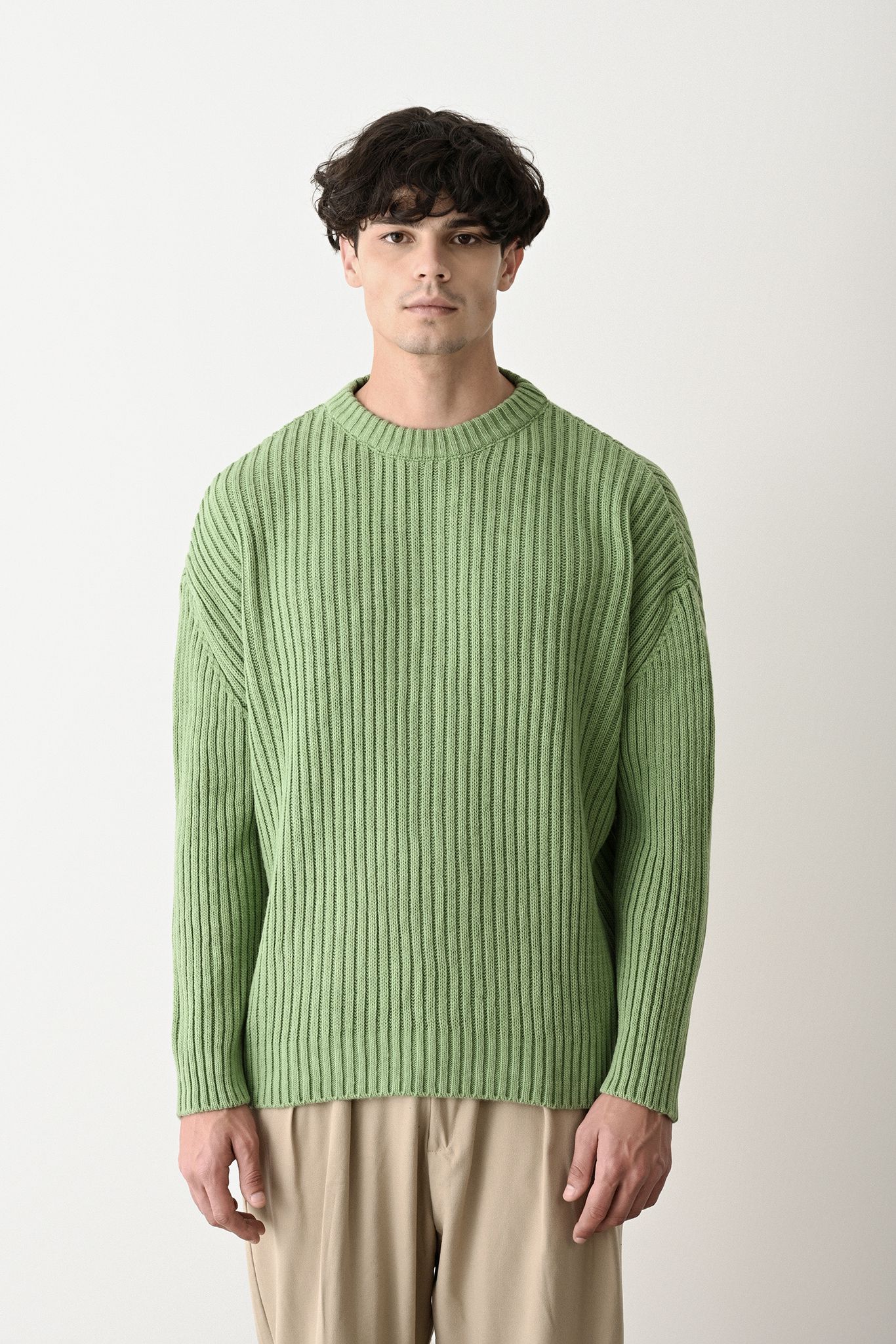 Modern Oversized Knit Sweater Withinblack