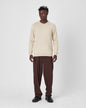 Men's Oversized Plain Knit Crew Neck Sweater - Casual Comfort Withinblack