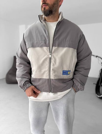 Men's Oversized Zip-Up Sweatshirt Two-Tone Withinblack