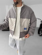 Men's Oversized Zip-Up Sweatshirt Two-Tone Withinblack