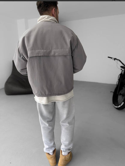 Men's Oversized Zip-Up Sweatshirt Two-Tone Withinblack