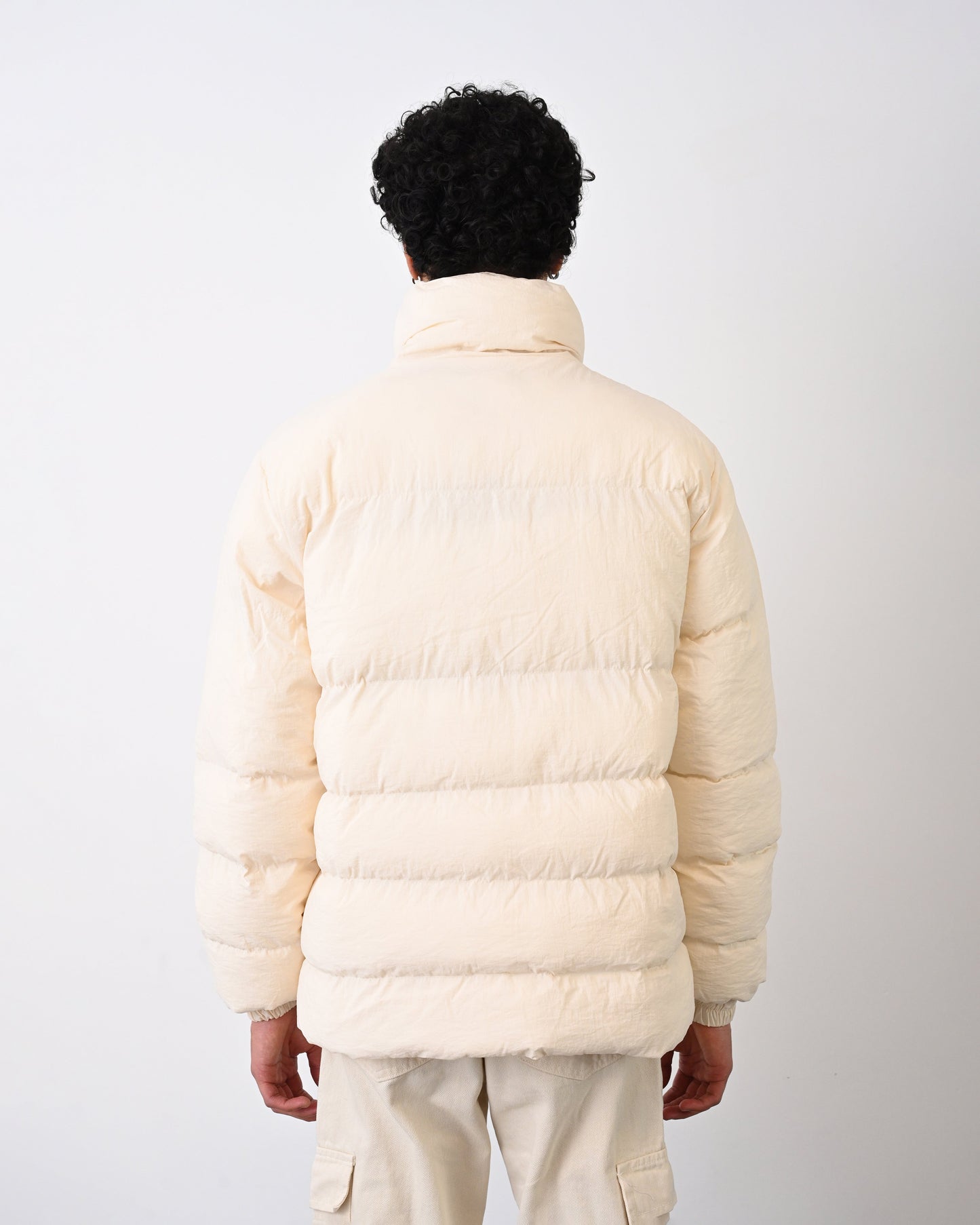 Men's Premium Puffer Jacket with High Collar and Utility Pockets Withinblack