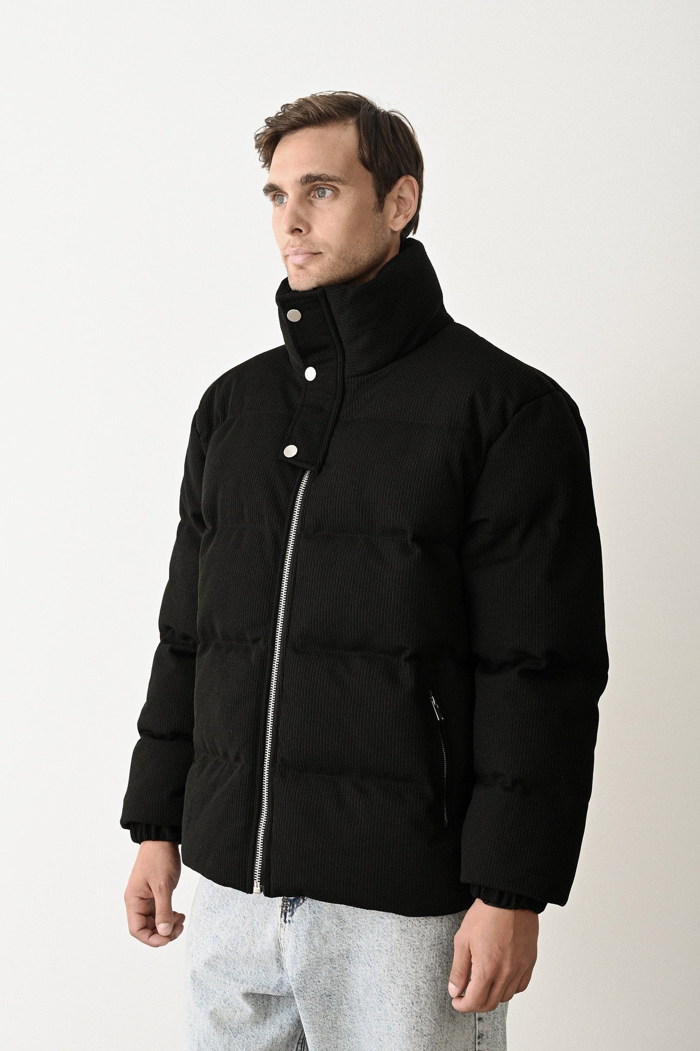 Black Quilted Winter Coat Withinblack