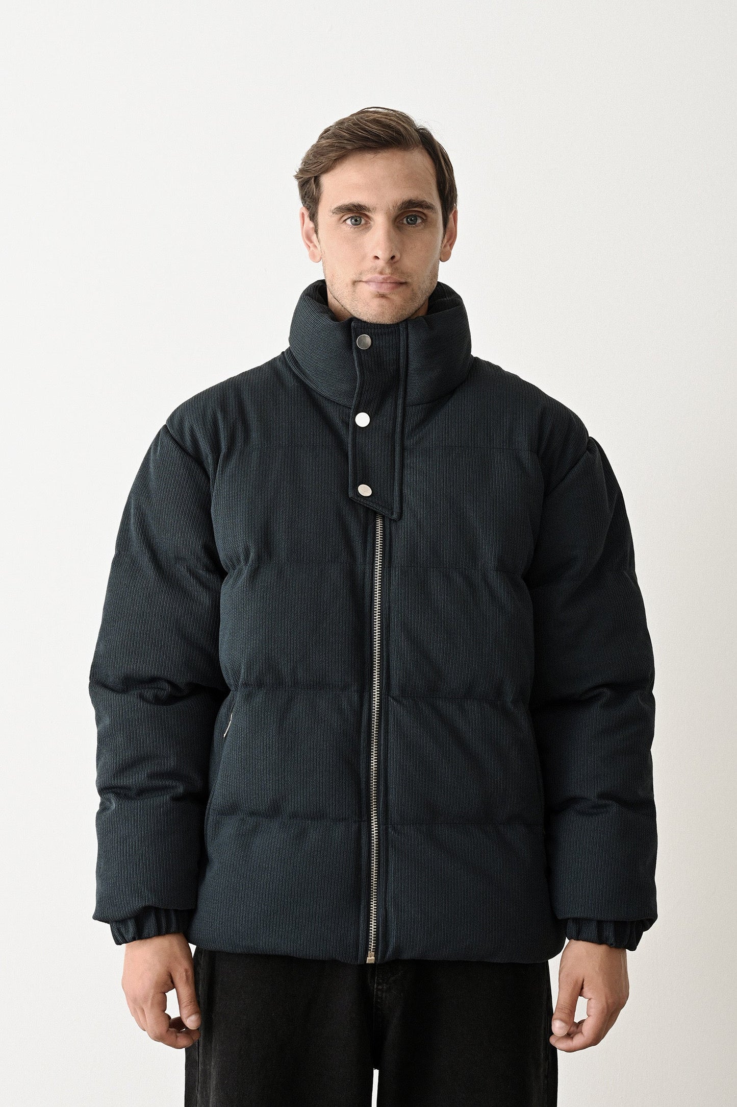 Black Quilted Winter Coat Withinblack