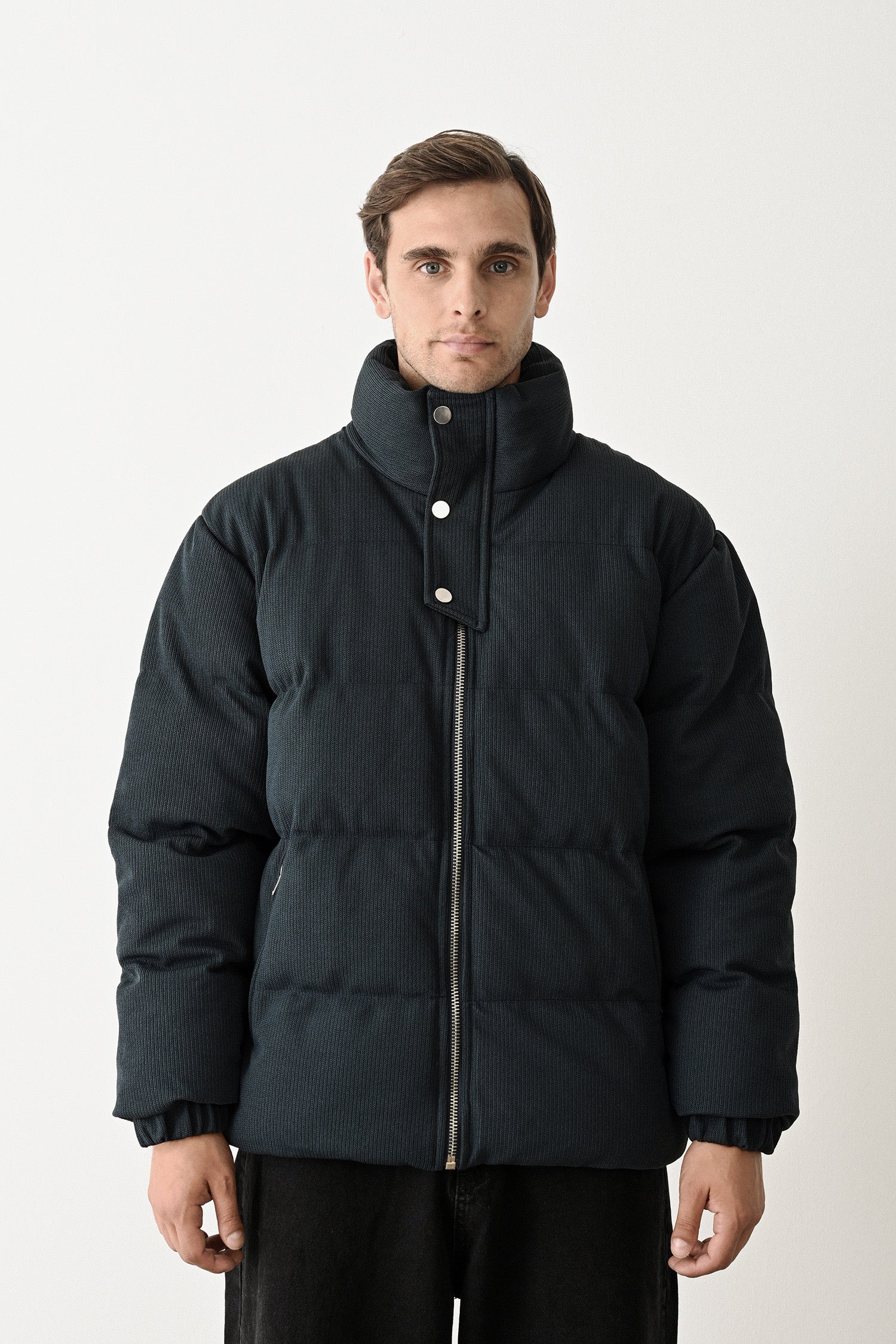 Black Quilted Winter Coat Withinblack