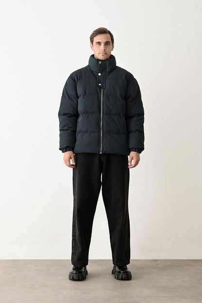 Black Quilted Winter Coat Withinblack