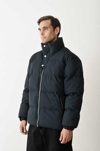 Black Quilted Winter Coat Withinblack