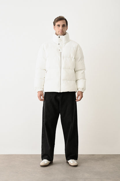 Black Quilted Winter Coat Withinblack