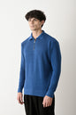 Collared Zip-Up Knit Sweater Withinblack