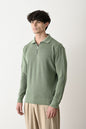 Collared Zip-Up Knit Sweater Withinblack