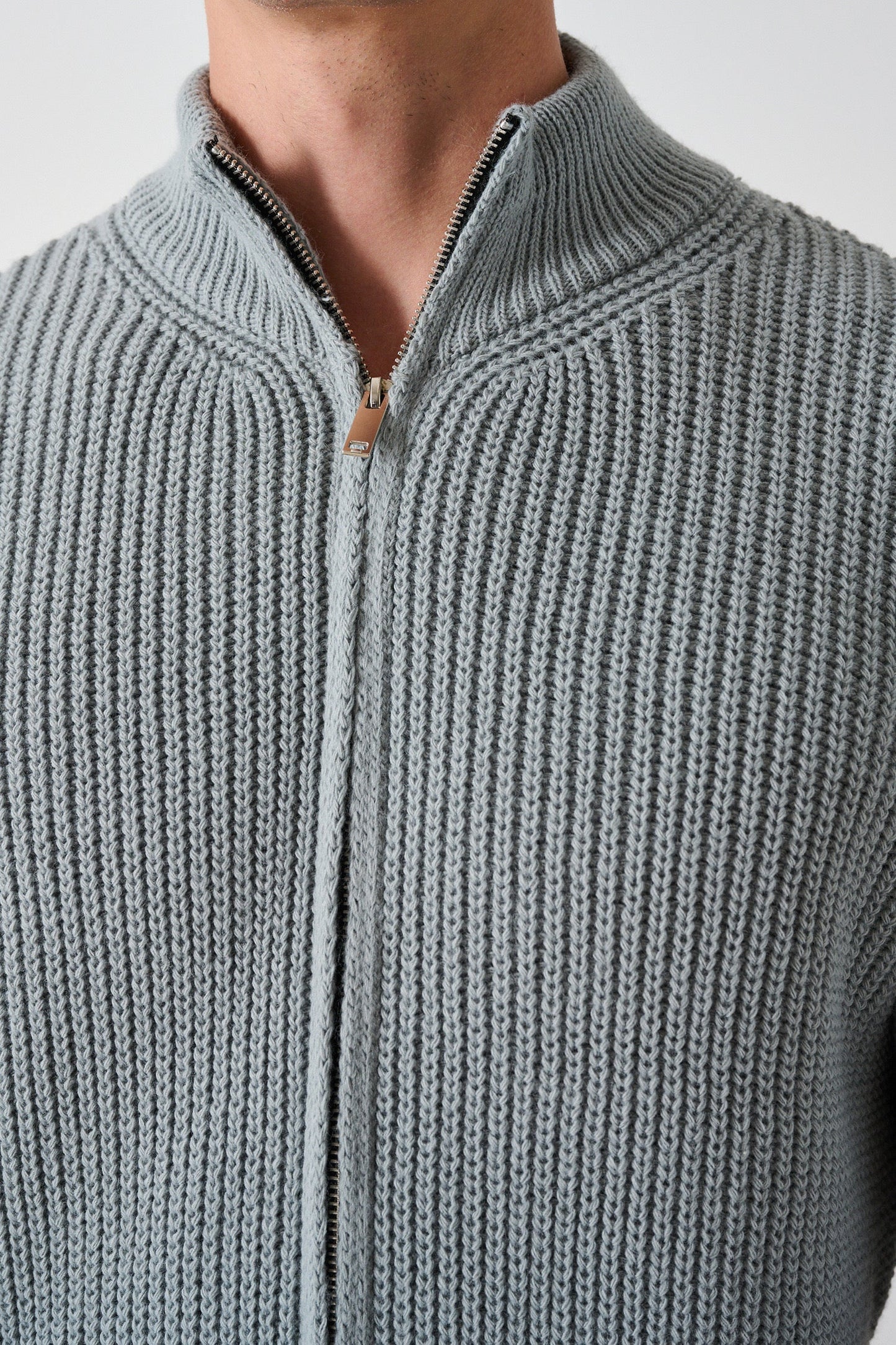 Men's Zippered Thessaloniki Knit Cardigan Withinblack