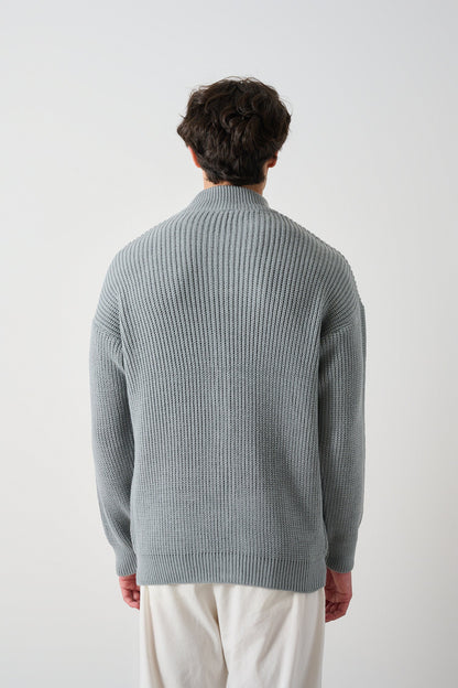 Men's Zippered Thessaloniki Knit Cardigan Withinblack