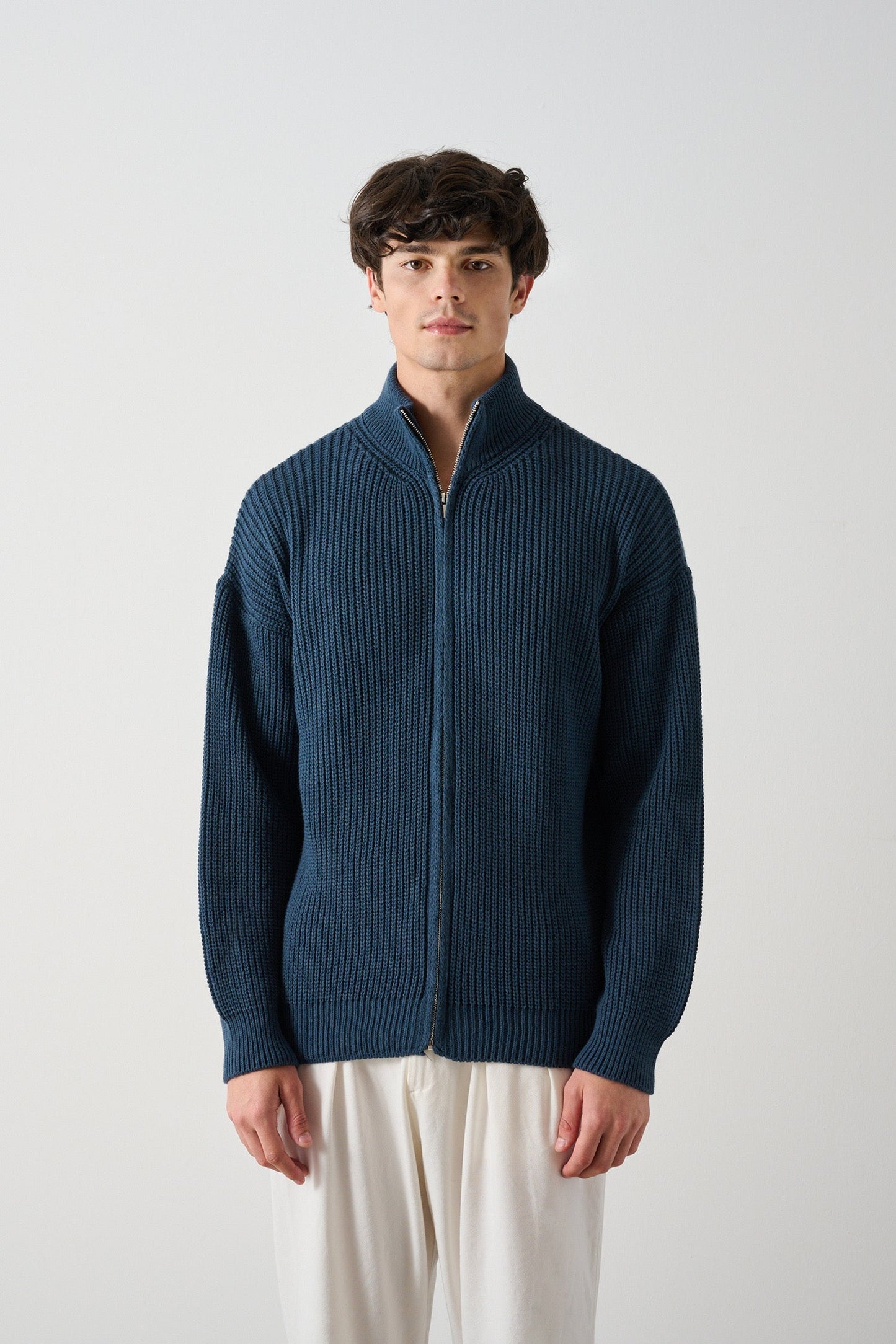 Men's Zippered Thessaloniki Knit Cardigan Withinblack