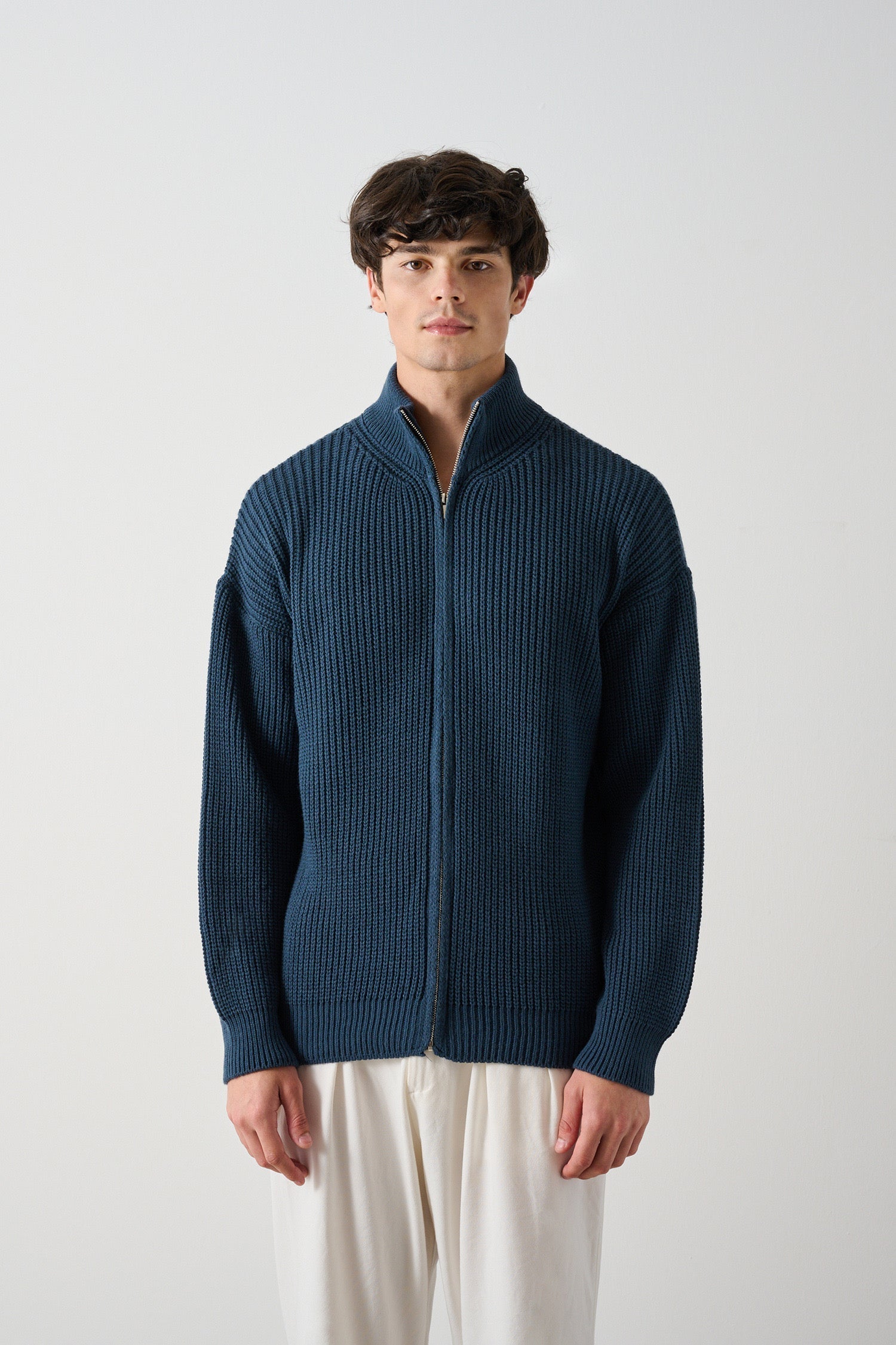 Men's Zippered Thessaloniki Knit Cardigan Withinblack