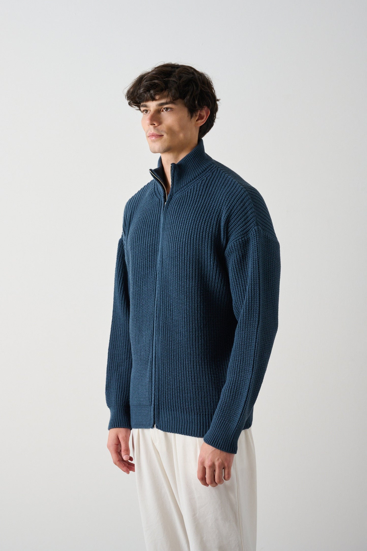 Men's Zippered Thessaloniki Knit Cardigan Withinblack