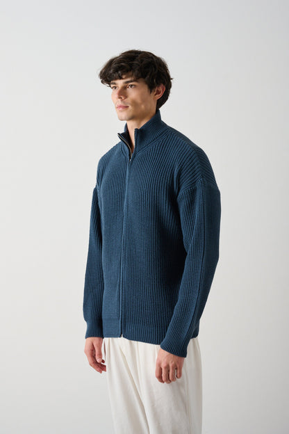 Men's Zippered Thessaloniki Knit Cardigan Withinblack