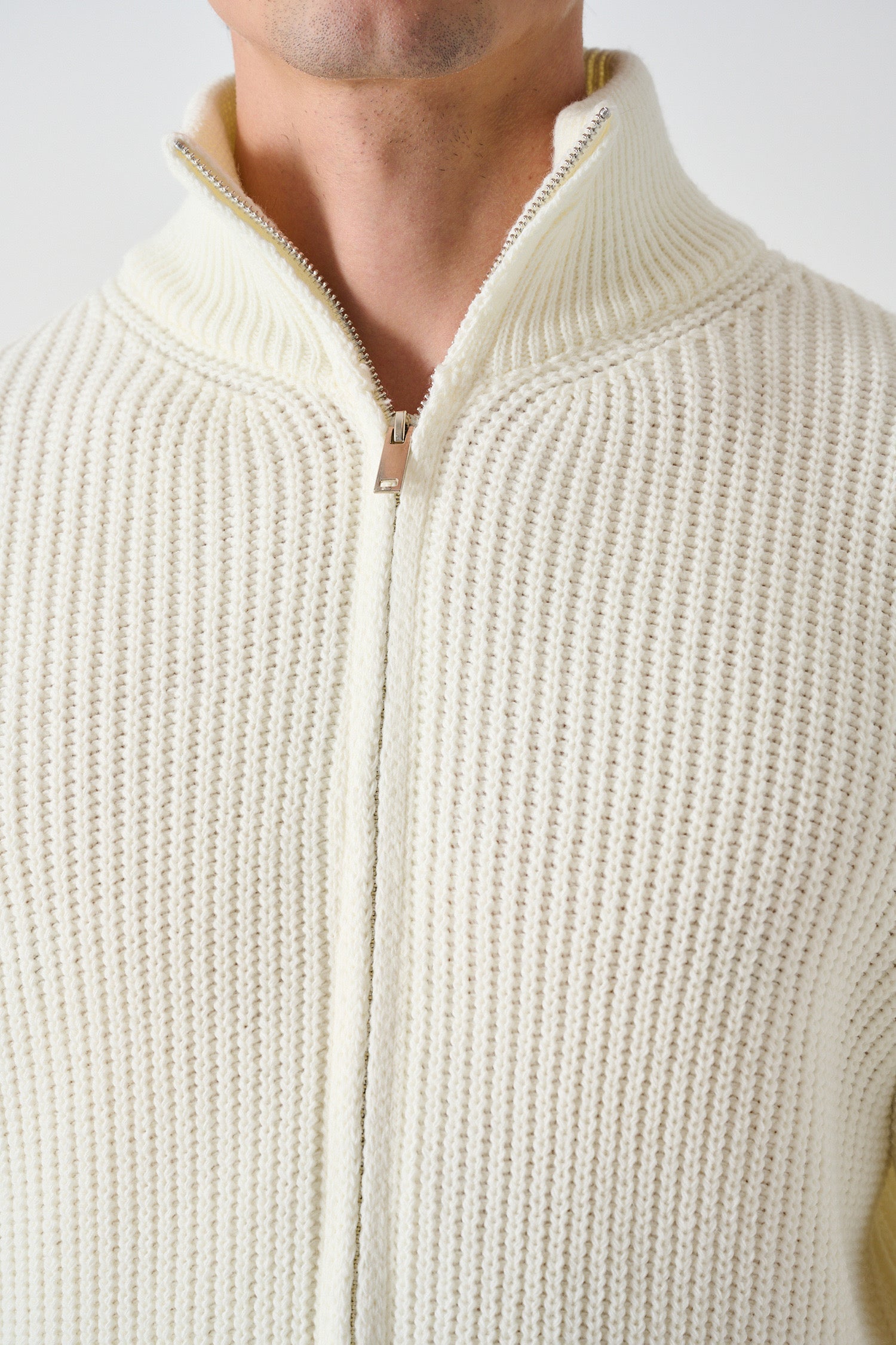 Men's Zippered Thessaloniki Knit Cardigan Withinblack