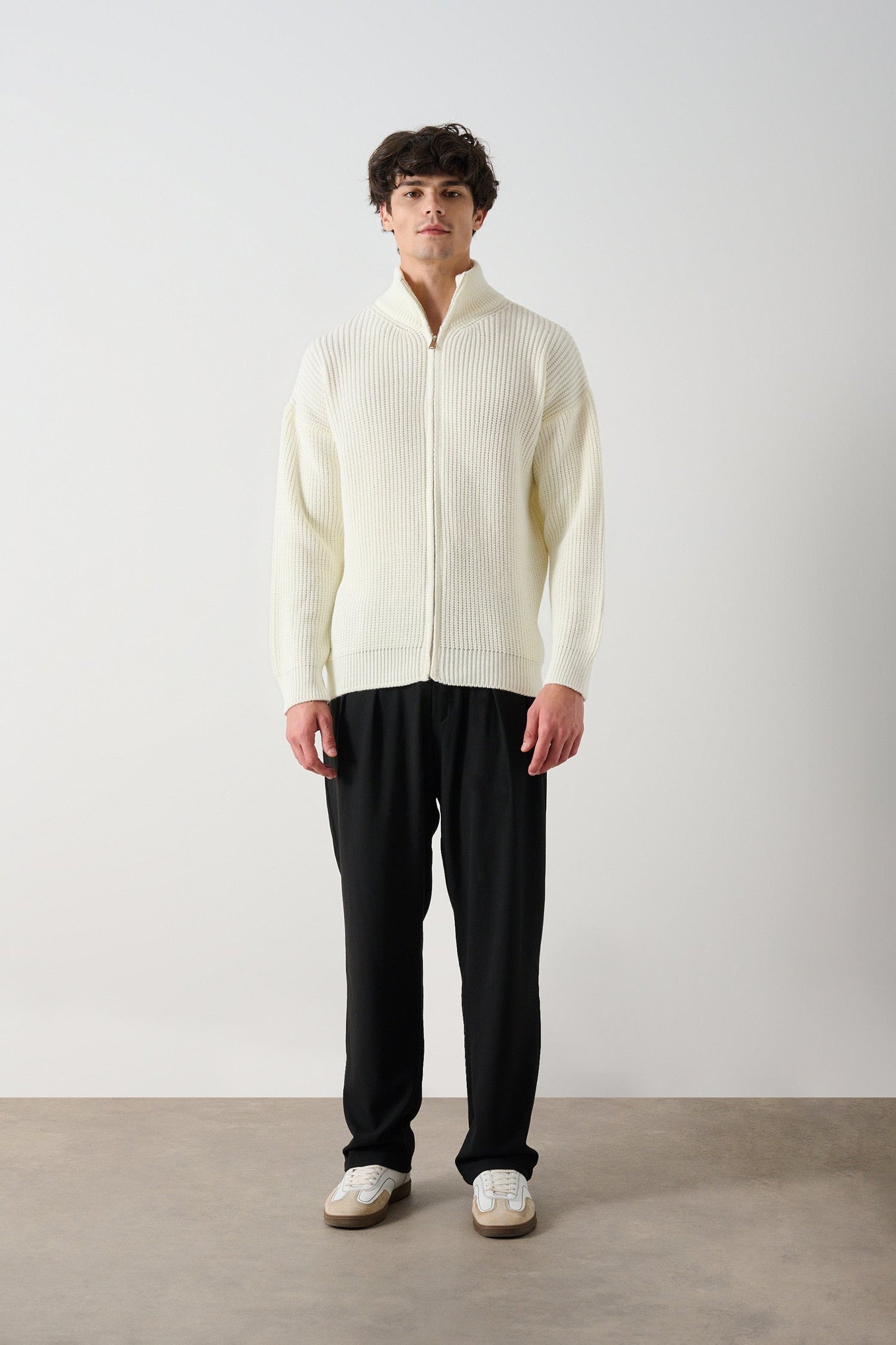 Men's Zippered Thessaloniki Knit Cardigan Withinblack