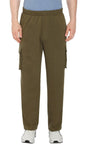 Men's Brushed Fleece Cargo Pants – Comfy Sweatpants with inner drawstrings