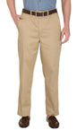 Men's Stretch Waist Chinos with a Hidden Elastic Waist and Flat Front TURTLE BAY APPAREL