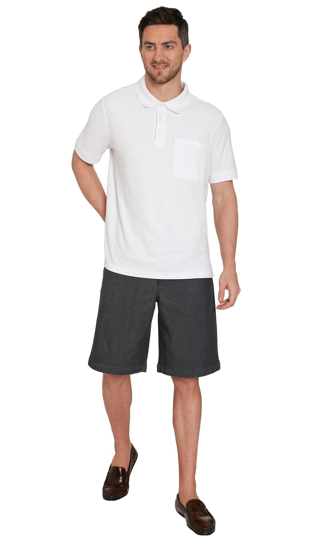 Men's Stretch Waist Pull On Shorts  in Denim and Twill - Free of Buttons & Snaps TURTLE BAY APPAREL
